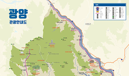 광양 관광안내도